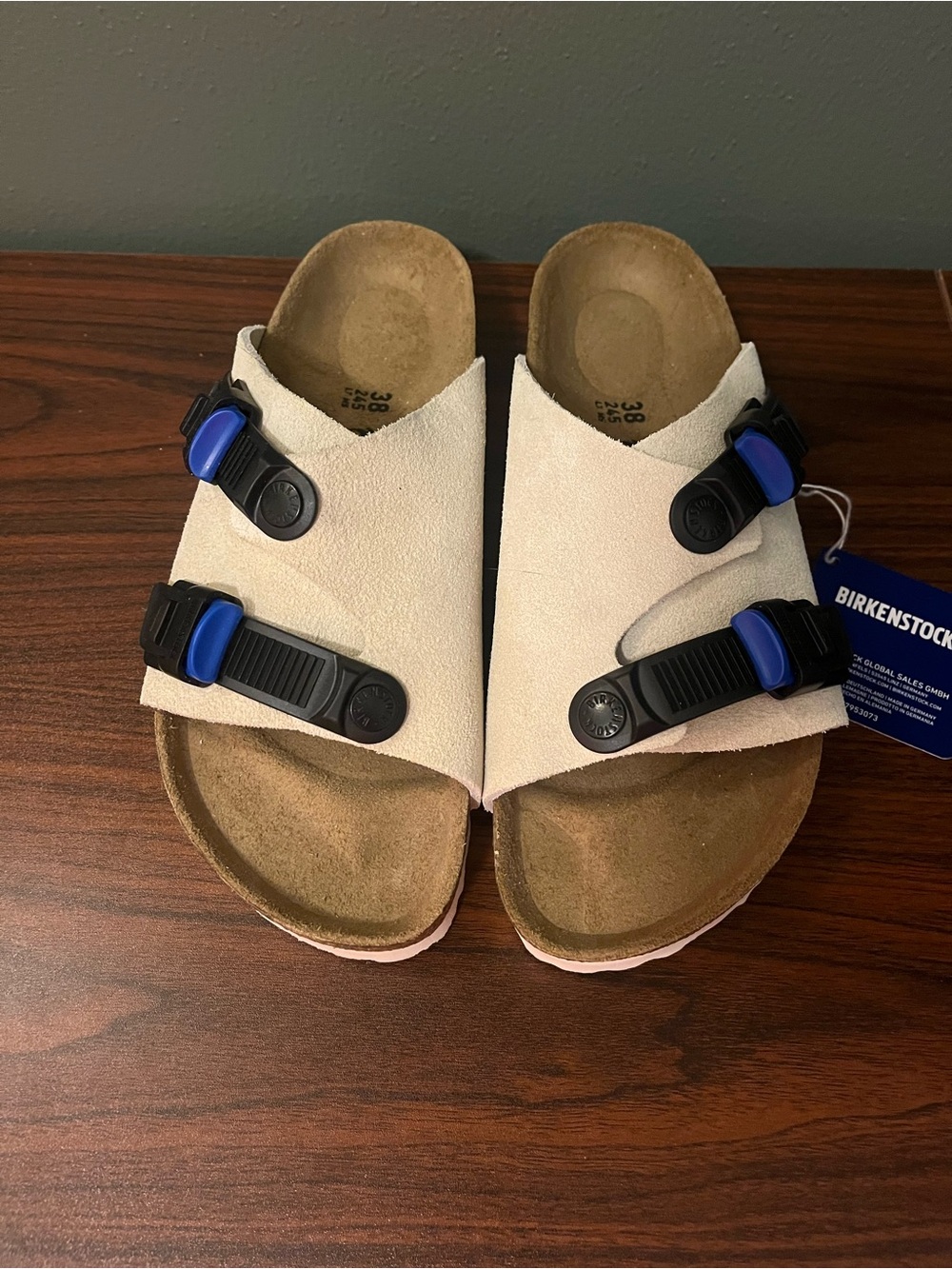 Birkenstock Zurich Tech Antique White Suede Sandals EU 38 Women’s 7–7.5